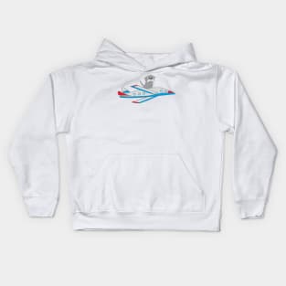 cat on the plane Kids Hoodie